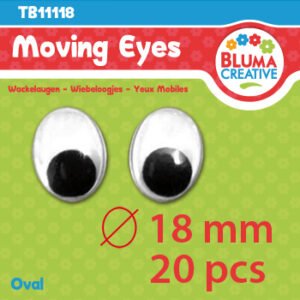 Bluma Wiebeloogjes ovaal 18 mm, 20 pcs